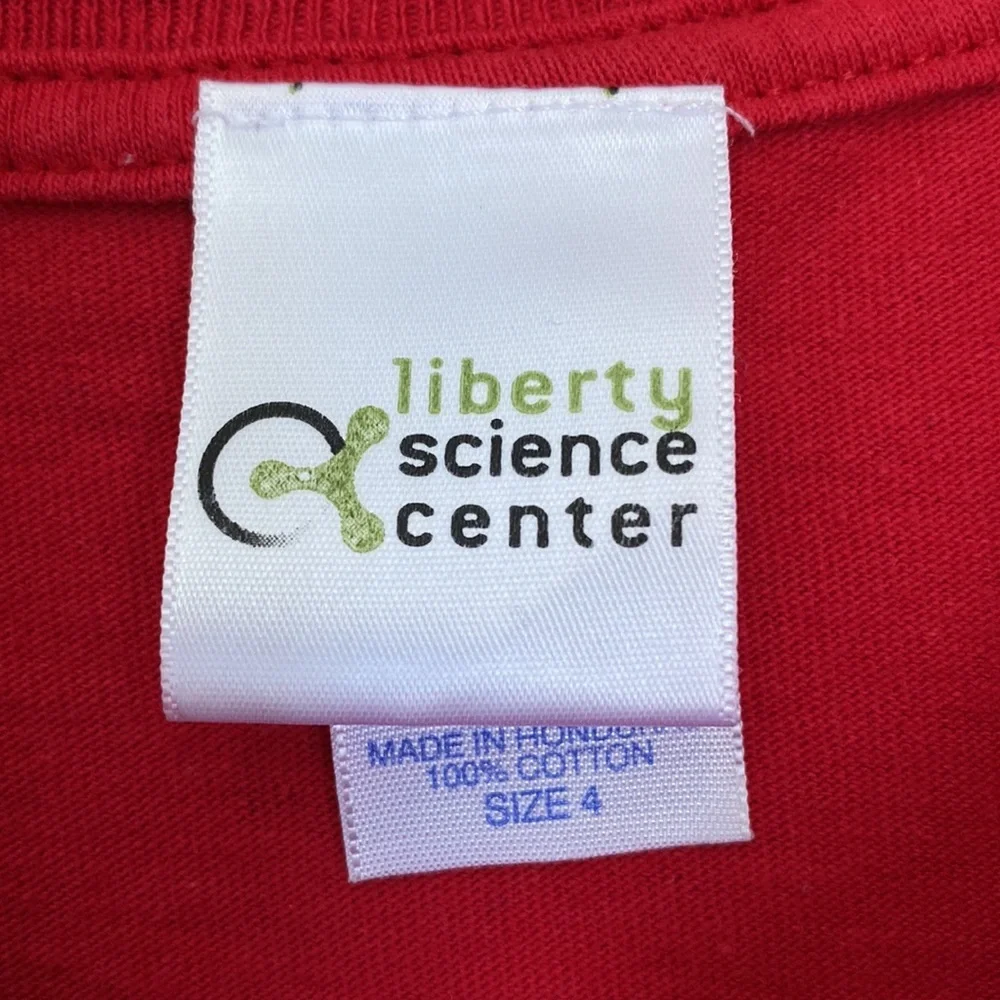 Liberty Science Center Kids Red Paw Print Graphic Tee Size 4 “That Dog is Big” - Picture 5 of 11
